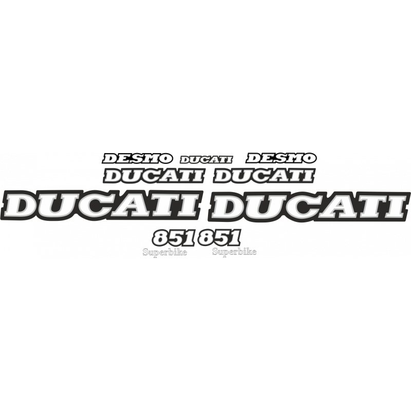 Kit de pegatinas para Ducati  851 desmo 1990 - roja ducati decals set