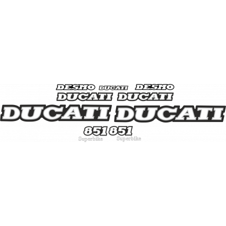Kit de pegatinas para Ducati  851 desmo 1990 - roja ducati decals set