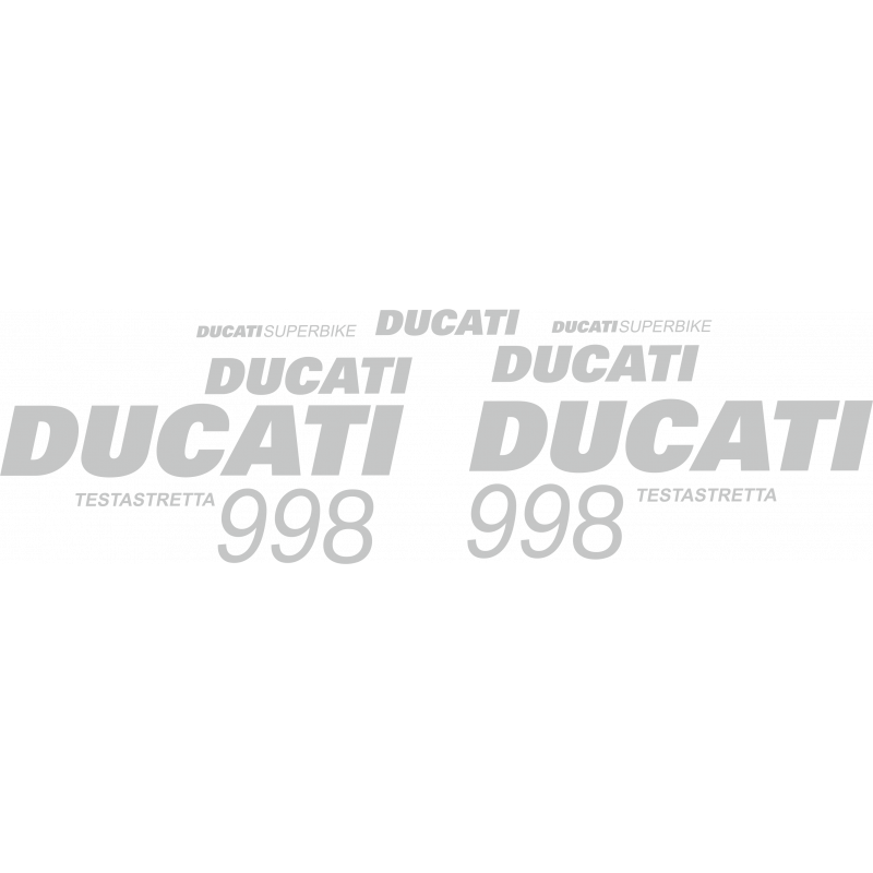 Kit de pegatinas para Ducati 998 Testastretta 2002 - roja ducati decals set Kit de pegatinas para Ducati 998 Testastretta 2002 - roja ducati decals set