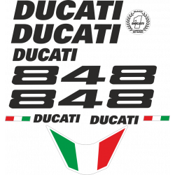 Kit de pegatinas para Ducati  848 2010 - roja ducati decals set