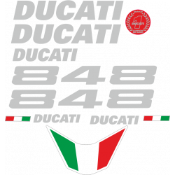 Kit de pegatinas para Ducati  848 2010 - roja ducati decals set