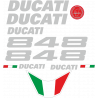 Kit de pegatinas para Ducati  848 2010 - roja ducati decals set