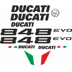 Kit de pegatinas para Ducati  848 Evo 2010 - roja ducati decals set
