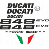 Kit de pegatinas para Ducati  848 Evo 2010 - roja ducati decals set