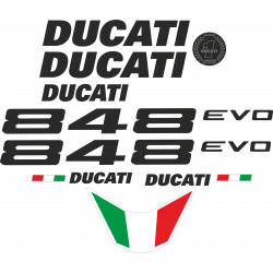 Kit de pegatinas para Ducati  848 Evo 2010 - roja ducati decals set