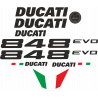 Kit de pegatinas para Ducati  848 Evo 2010 - roja ducati decals set