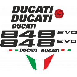 Kit de pegatinas para Ducati  848 Evo 2010 - roja ducati decals set