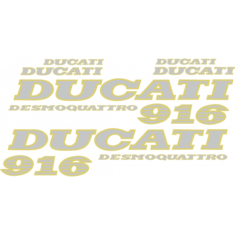Kit de pegatinas para Ducati  916 Desmoquattro 1994-1998 - roja ducati corse decals set