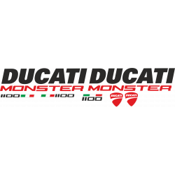Kit de pegatinas para Ducati  Monster 1100 - roja ducati corse decals set