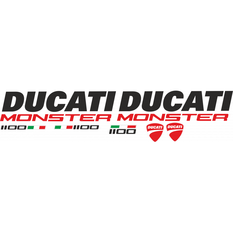Kit de pegatinas para Ducati  Monster 1100 - roja ducati corse decals set