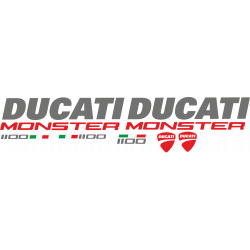 Kit de pegatinas para Ducati  Monster 1100 - roja ducati corse decals set