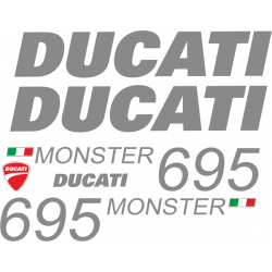 Kit de pegatinas para Ducati  Monster695 - roja ducati corse decals set
