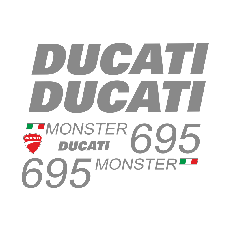 Kit de pegatinas para Ducati  Monster695 - roja ducati corse decals set