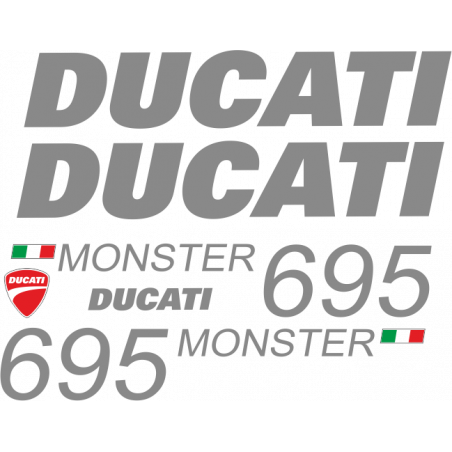 Kit de pegatinas para Ducati  Monster695 - roja ducati corse decals set