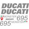 Kit de pegatinas para Ducati  Monster695 - roja ducati corse decals set