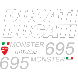 Kit de pegatinas para Ducati  Monster695 - roja ducati corse decals set