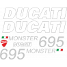 Kit de pegatinas para Ducati  Monster695 - roja ducati corse decals set