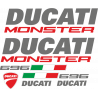 Kit de pegatinas para Ducati  Monster 696 - roja ducati corse decals set