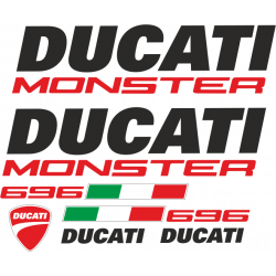 Kit de pegatinas para Ducati  Monster 696 - roja ducati corse decals set