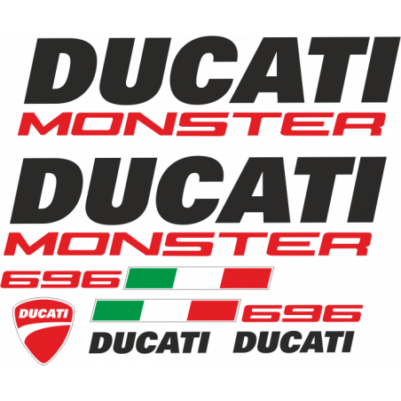 Kit de pegatinas para Ducati  Monster 696 - roja ducati corse decals set