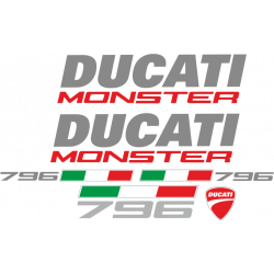 Kit de pegatinas para Ducati  Monster 796 - roja ducati corse decals set