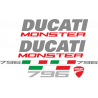 Kit de pegatinas para Ducati  Monster 796 - roja ducati corse decals set