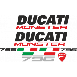 Kit de pegatinas para Ducati  Monster 796 - roja ducati corse decals set