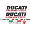 Kit de pegatinas para Ducati  Monster 796 - roja ducati corse decals set