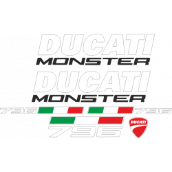 Kit de pegatinas para Ducati  Monster 796 - roja ducati corse decals set