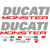 Kit de pegatinas para Ducati  Monster 797 - roja ducati corse decals set