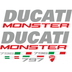 Kit de pegatinas para Ducati  Monster 797 - moto negra ducati corse decals set
