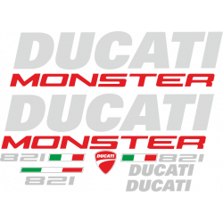 Kit de pegatinas para Ducati  Monster 821 - moto negra ducati corse decals set
