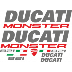 Kit de pegatinas para Ducati  Monster 821 - moto negra ducati corse decals set