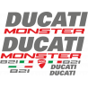 Kit de pegatinas para Ducati  Monster 821 - moto negra ducati corse decals set
