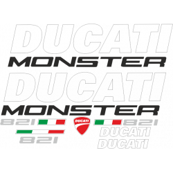 Kit de pegatinas para Ducati  Monster 821 - moto negra ducati corse decals set