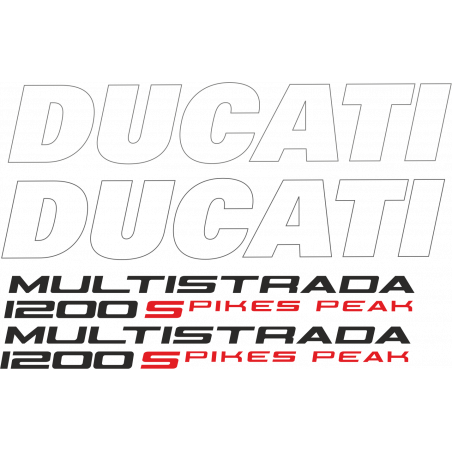 Kit de pegatinas para Ducati  Multistrada 1200 Pikespeak - moto ducati corse decals set