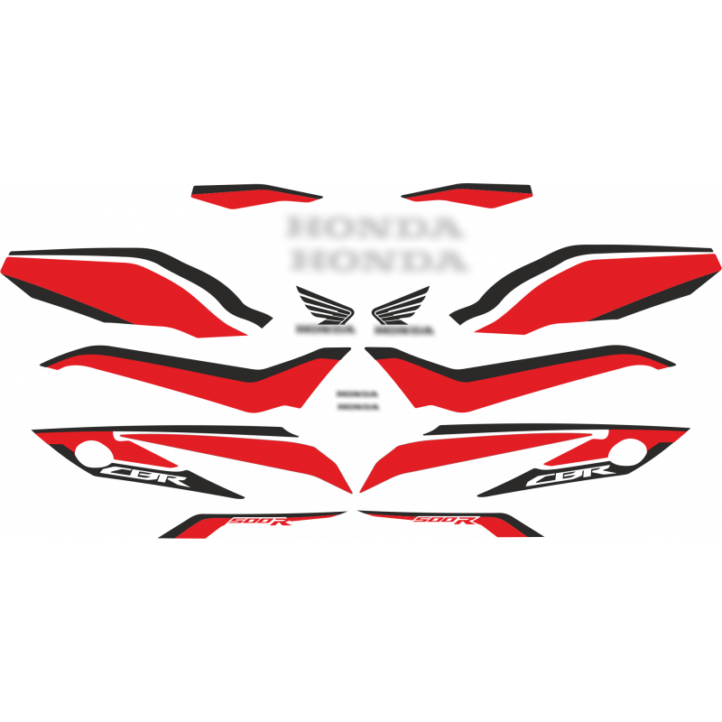 Kit de pegatinas replica compatible con Honda CBR 500 R 2018