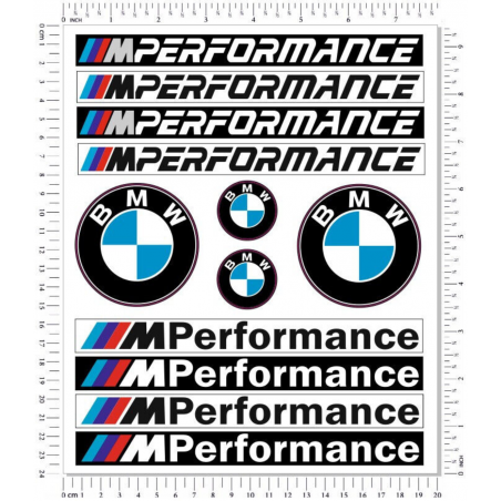 Kit de pegatinas universales BMW M performance