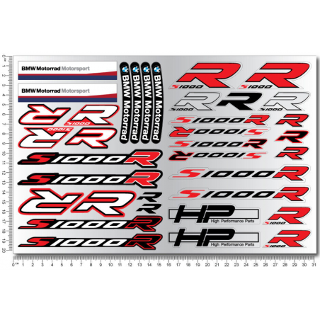 Kit de pegatinas universales BMW S1000RR HP4 high performace parts