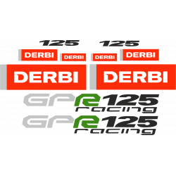 Kit de pegatinas para Derbi GPR 125 2005-2006 moto blanca - roja