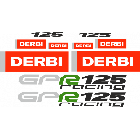 Kit de pegatinas para Derbi GPR 125 2005-2006 moto blanca - roja