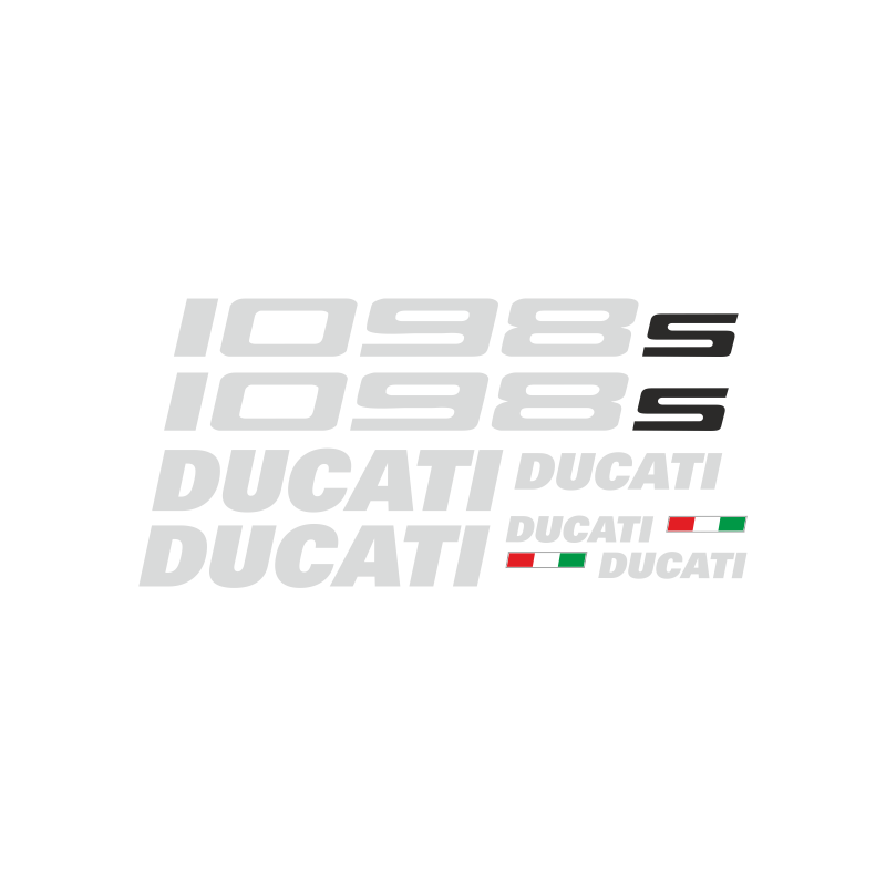 Kit de pegatinas para Ducati 1098s 2007-2010 moto negra o roja- ducati decals set