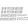Kit de pegatinas para Ducati 1198 2007-- moto roja o blanca ducati decals set