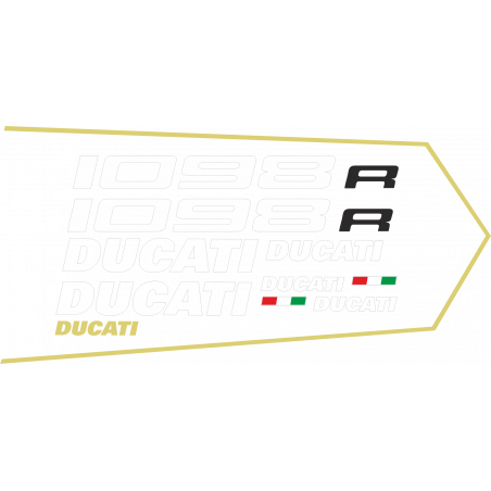 Kit de pegatinas para Ducati 1198SP - moto roja o negra ducati decals set