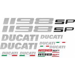 Kit de pegatinas para Ducati 1198SP - moto roja o negra ducati decals set