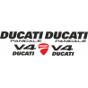 Kit de pegatinas para Ducati   Panigale V4 2019-2022   - moto roja o blanca ducati decals set