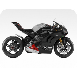 Kit de pegatinas para Ducati   Panigale V4sp2 2022   - moto negra ducati decals set