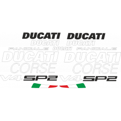 Kit de pegatinas para Ducati   Panigale V4sp2 2022   - moto negra ducati decals set