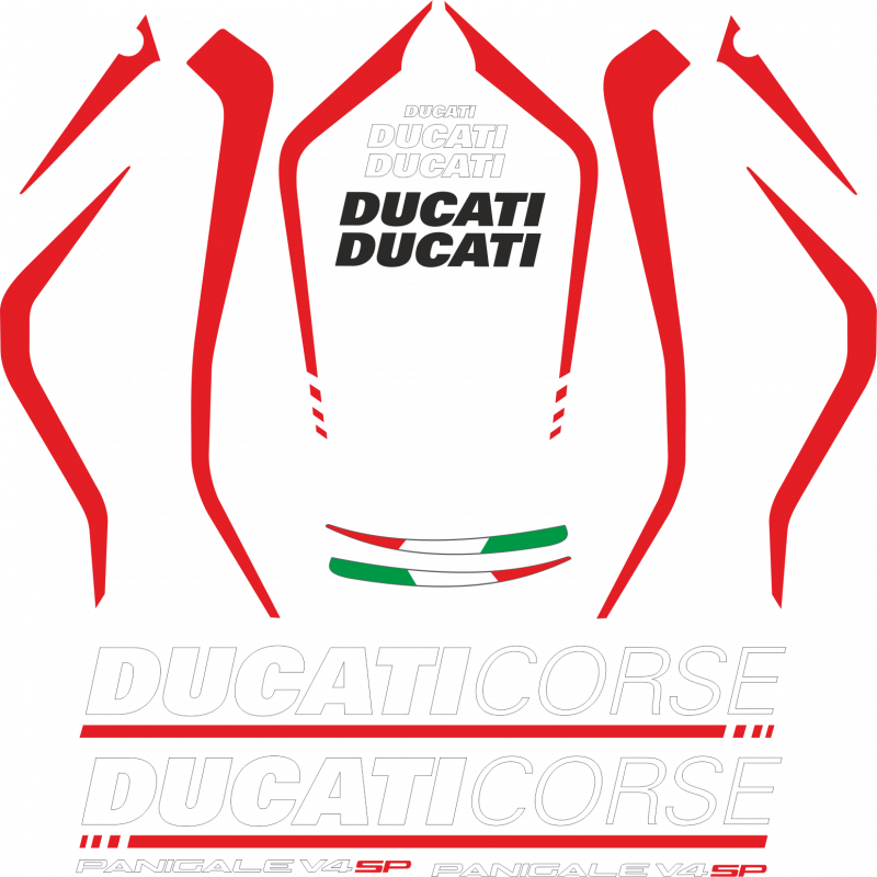 Kit de pegatinas para Ducati Panigale V4sp 2021 - moto negra ducati decals set Kit de pegatinas para Ducati Panigale V4sp 2021 - moto negra ducati decals set