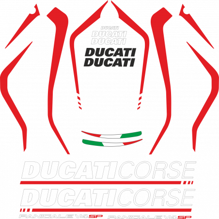 Kit de pegatinas para Ducati   Panigale V4sp 2021   - moto negra ducati decals set